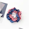 Hair Rubber Bands American Flag Independence Day Decoration Headband Ladies Ring Drop Delivery Jewelry Hairjewelry Dh3Tn