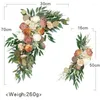 Decoratieve bloemen Kunstmatige bloemboog Decor Floral Display Fake Plant voor Wedding Party Muur Ceremonie Vakantiedecoratie