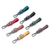 Keychains Lanyards 7 Färgläderhänge Vintage Real Cowe Car Key Ring Lage Decoration Keychain Creative Gift Drop Delivery Fas Dhzif