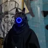 Masques de fête Masque Cyberpunk Cosplay Jouets Night City Series Lumière LED SCI-FI Casque Mécanique Science Fiction Halloween Party Cadeau pour Adulte 230523