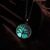 Halsband Xiaojing Sterling Silver 925 Tree of Life Chain Pendant Halsband med glödande emaljmodesmycken för kvinnor gratis frakt