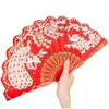 Arts And Crafts Chinese Style Peacock Fan Classical Festival Performance Dance Folding Fans 42X23Cm Drop Delivery Home Garden Dhrmq