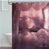 シャワーカーテンドリームフォレストカーテンマジックツリークリエイティブデザインアートシーンモダンナチュラル防水浴室の装飾カーテン230523