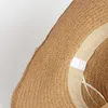 Wide Brim Hats Wholesale Summer Fashion Lady Women Large Straw Panama Hat Floppy Folding Bowknot Elegant Beach Cap