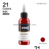 Encres De Tatouage 21 Couleurs 30Ml / Bouteille Encre Professionnelle Pour L'art Corporel Micropigmentation Végétale Naturelle Pigment Livraison De Goutte Permanente Guérir Dhllc