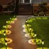 10 paket güneş bahçesi ışık açık güneş enerjili lamba şeridi su geçirmez peyzaj aydınlatma Yol veranda avlusu çim dekorasyonu