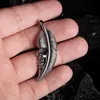 Anhänger Halsketten Punk Edelstahl Schädel Kette Halskette Vintage Silber Farbe Hip Hop Statement Blätter Für Männer Männlich SchmuckAnhänger