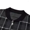 Vestes pour hommes printemps 2023 laine surdimensionné Plaid mari veste pour hommes Style classique à carreaux Baseball Bomber grande taille à la mode