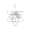 Pendant Necklaces Tree Of Life Pendants Natural Gem Chips Stone Olivine Chakra Reiki Five Pointed Star Metal Merkaba Jewelry N3808 D Dhe4U