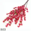 Decorative Flowers 125cm Artificial Flower Silk Peach Blossom Branch Cherry Spring Plum Fake For Wedding Party Home Decoration Props