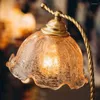 Настольные лампы винтажные деревянные стеклянные лампы средневековая французская легкая роскошная спальня для спальни чтение гостиной