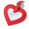 Party Favor Pu Leather Lage Tag Travel Mtifunction Color Heart Shaped Check Drop Delivery Home Garden Festive Supplies Event Dhozh