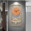 Wall Clocks Large Metal Clock Frame Craft Design Movement Precise Battery Square Orologio Da Parete House Accessories Zegar