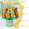 Cartes de vœux Get Well Soon Pop Up 3D Papier Fleurs Bouquet Tournesol Anniversaire Popup Félicitations Cadeaux Pour Femmes Patron Meilleur Ami Amlth