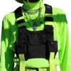 Сумки для талии грудь сундук с флуоресцентной ходьбой Talkie Hip Hop Tactical Vest Beed Beart Back Security 230523