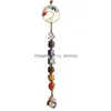 Party Favor Cristal Pierre Pendentif Tissé À La Main Gravier Naturel Voiture Décoration Intérieure Accessoires Drop Delivery Maison Jardin Festive Sup Dhw5H