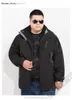 Men's Down Big 10XL 8XL 6XL 5XL 4XL Plus Size Waterproof Winter Jacket Men Warm 2 In 1 Parkas Windproof Detachable Hood Coat