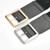 Belts YonbaoDY 7.5cm Width Wide Belt Women's Elastic Waistband For Coat And Dress Retro Style Square Pin Buckle Girdle