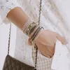Armbänder ZHONGVI Böhmisches Freundschaftsarmband-Set, modischer Kristallschmuck für Frauen, handgefertigt, gewebte Quaste, Miyuki-Perlenarmband, Geschenk