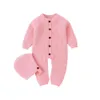 Rompers Baby Rompers Long Sleeve Infant Boys Girls Jumpsuits Clothes Autumn Solid Knitted born Toddler Kids Overalls 018M 230522