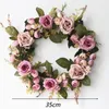 Fiori decorativi Seta Peonia Ghirlande di rose artificiali Porta Decorazioni perfette Ghirlanda di simulazione per decorazioni da appendere a parete per feste di nozze