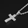 Kettingen 2023 Fashion Hip Hop Men Cross Pendant ketting religieuze kettingverklaring charme sieraden drop