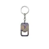 Keychains Lanyards Personalized Sublimation Blank Bottle Opener Keychain Pendant Heat Transfer Metal Key Chain Diy Keyring Gift Dr Dhnaq