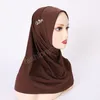 Ramadan modlitwa head chusta muzułmańska kobietę hidżabs kapelusze moda impreza solidna kolor owinięte szale turbanowe czapki nakrycia głowy
