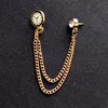 Original coréen tendance horloge-forme broches Badge chaîne en métal médaille marée mâle collier épinglette hommes bijoux accessoires cadeaux