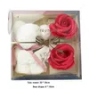 Fiori decorativi Sapone decorativo Fiore di rosa artificiale Regalo di San Valentino Orsacchiotto Artificielle Scatola di San Valentino Cuore