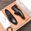 Top Men schoenen Loafers mode pu lederen solide ronde teen platte hakken klassiek kantoor professionele comfortabele slip op casual maat 38-45