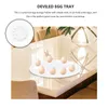 Garrafas de armazenamento Placa de ovo premiado por servir bandeja de prato de porcelana de porcelana pratos escargot de escargo de pratos divididos de aperitivo