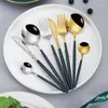 Dinnerware Sets Dinner Set Xmas Utensils For Kitchen Accessories Table El Christmas Portable Stainless Steel Cutlery Gift Dining Room Spoon