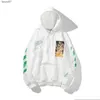 2023% 60 Off Style Trendy Fashion Pull Painted Arrow Crow Stripe Loose Hoodie Men's and Women's Coatjqm1off T-shirts Offs White Black Kzc9