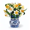 GRATNING KORTPPPERAGENSKA ENGLISH DAFFODILS 12 INCH LIV STORLIGT FLOWER BOUQUET 3D POPUP MED NOTKORT OCH HÄNDELSDROP LEVERANS AMHGI