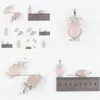 Pendant Necklaces Natural Stone Rose Quartz Tiny Owl Pendants Reiki Lucky Animal Cute Charm Jewelry For Women Man Gift N4672 Drop Del Dhl5G