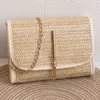 Nxy Girls Mobile Phone Bag Nuevas mujeres Summer Woven Messenger Straw Small Square Fashion 230424