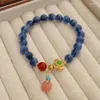 Очарование браслетов Lizzie Natural Agate Bracelet Женский маленький бисера Yanyuan Peace Bucker Серия дизайна китайского стиля Рука