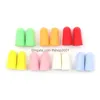 Party Favor 6 Colors Sponge Anti Noise Earplugs Special Outdoor Portable Boxed öronpropp för sömn är mjuka bekväma och återanvändbara D Dhirr