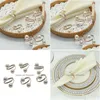 Napkin Rings Rose Gold Pearls Wedding Buckle Christmas Party Table Decorations Ornaments Drop Delivery Home Garden Kitchen Dining Ba Dhd45