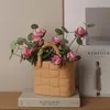 Decorative Flowers Home Decor Artificial Wedding Flower Decoration Nordic Living Room Desktop Ornaments Fake Ceramic Vase