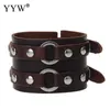 Lien Bracelets Rétro Punk Casual Bracelets En Cuir Pour Femmes Noir Café Bracelet Bracelet Hommes Bijoux Pulseras Mujer Chaîne