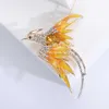 Pins Brooches SHMIK 6-color Women's Phoenix Bird Crystal Enamel brooch Unisex Retro Exquisite Casual Set Coat Badge Jewelry Gift G220523