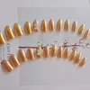 False Nails 24pcs/Box Detachable Almond Wearable Glitter Rhinestone Fake Full Cover Nail Tips Press On