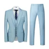 Mens trajes trajes de negócios masculino escuro cinza três peças conjunto Novo nobre de casamento melhor homem homem vestido de bola de três peças Melhor masculino slim fitting samkde