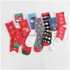 Party Decoration 15 Style Christmas Socks Cotton Cartoon Printing Sports Stretch Stocking Winter Warm Gift Supplies Drop Delivery Ho Dhfzs