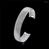 Bangle BABYLLNT 925 Silver Web Bracelet For Woman Wedding Engagement Fashion Charm Party Jewelry Gift