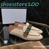 klassiekers designer loafers voor dames Geklede schoenen 100% heren lederen schoen luxe stijl voor herfst lente met lage hak en ondiepe rand metalen gesp mode muilezels loafer