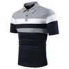 Herren Polos Top Qualität Männer Hemd Kurzarm Hemd Männlich Baumwolle Bluse Streifen Tuch Tops übergroße Männer Casual Slim Homme top Männliche Bluse 230522