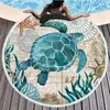 Bleu mer Animal tortue serviette de bain salle de bain carte tortue microfibre serviette de plage étoile de mer nautique serviette de douche couverture d'été